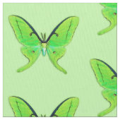 Tissu Papillon lune sur fond vert pâle (fermé)