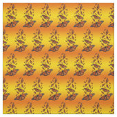 Tissu Papillon Monarque (Explosion Solaire) (Échantillon)