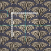 Tissu papillon noir (Carreau)