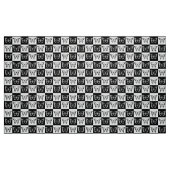 Tissu Papillon noir et blanc À damiers (Fat Quarter)