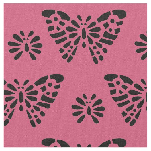 Tissu Papillon rose (Fermer)