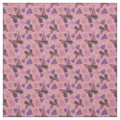 Tissu Papillon rose vintage (Échantillon)
