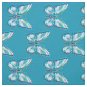 Tissu Papillon turquoise (Échantillon)