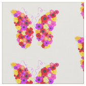 Tissu Papillon végétal coloré (Fermer)