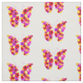 Tissu Papillon végétal coloré (Échantillon)