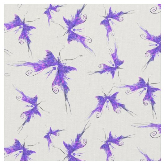 Tissu Papillon Violet Artistique (Fermer)