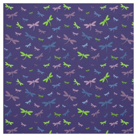 Tissu Papillons - Bleu, vert et violet (Échantillon)
