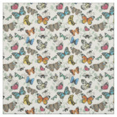 Tissu Papillons Botaniques Impression Luscique (Échantillon)