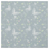Tissu Papillons en dentelle blanche (Échantillon)