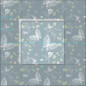 Tissu Papillons en dentelle blanche (Carreau)