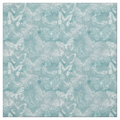 Tissu Papillons en marbre vert de mer (Échantillon)