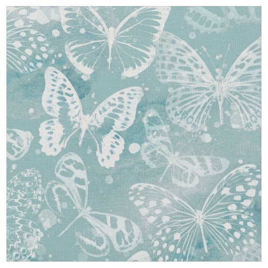 Tissu Papillons en marbre vert de mer (Fermer)