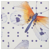 Tissu Papillons Et Pois (Échantillon)