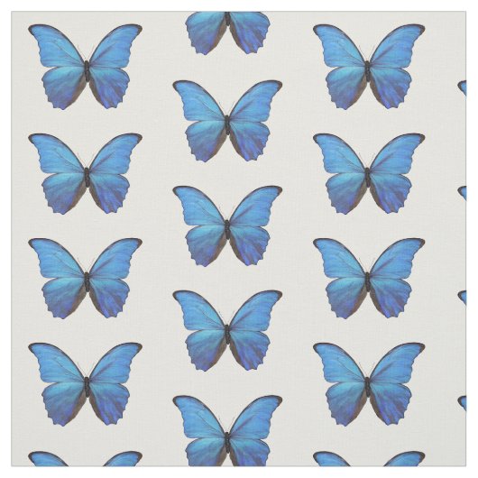 Tissu - Papillons Morpho Bleus (Échantillon)