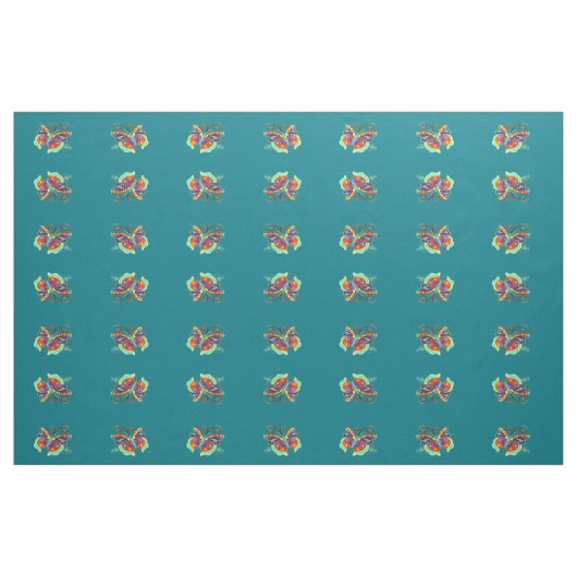 Tissu papillons multicolores #2 motif (Fat Quarter)