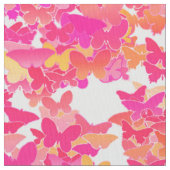 Tissu Papillons, rose, fuchsia et corail (fermé)