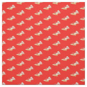 Tissu Papillons sur rouge (Échantillon)