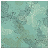 Tissu Papillons turquoises (Échantillon)