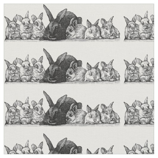 Tissu Pâques Animaux Mignons Vintage (Fermer)