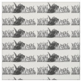 Tissu Pâques Animaux Mignons Vintage (Échantillon)