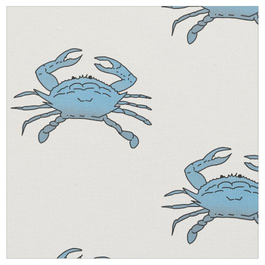 Tissu Parade des crabes bleus (Fermer)