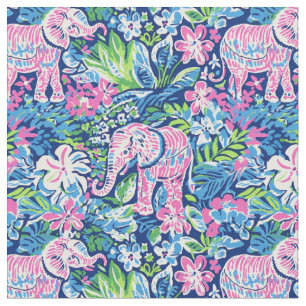 Tissu Parade du jardin des éléphants