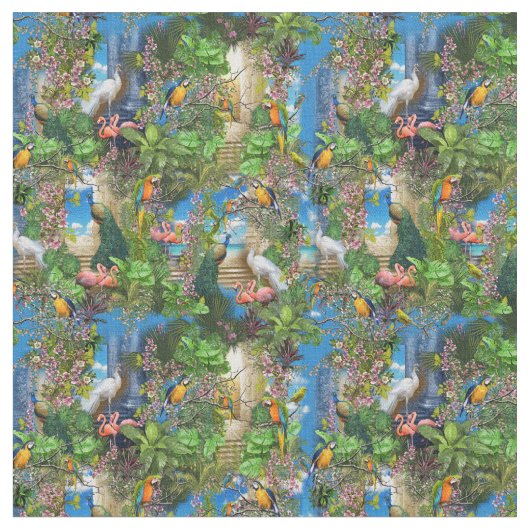 Tissu Paradis de l'observation des oiseaux (Fermer)