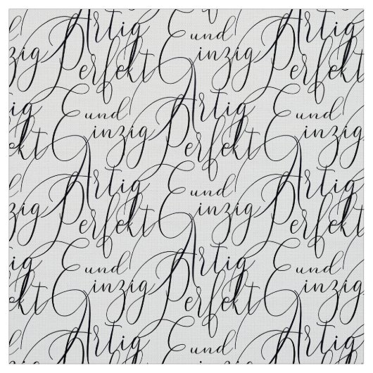 Tissu parfaite et unique écriture noire (Échantillon)