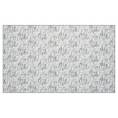 Tissu parfaite et unique écriture noire (Fat Quarter)