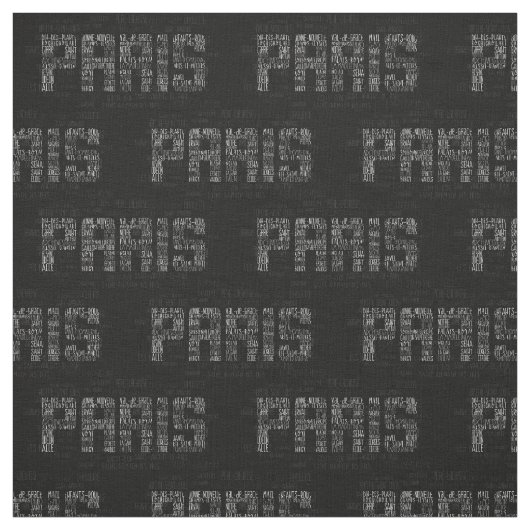 Tissu Paris Quartiers Typographique Word Art (Échantillon)