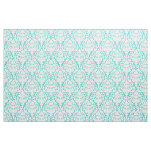 Tissu parisien de motif de damassé d'Aqua