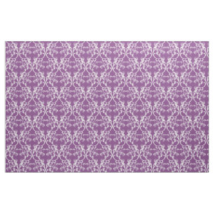 Tissu parisien pourpre blanc de motif de damassé