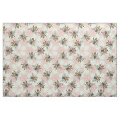 Tissu parme à la menthe fleurie (Fat Quarter)