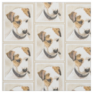 Tissu Parson Jack Russell Terrier Peinture - Dog Art