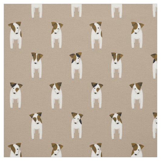 Tissu Parson Jack Russell Terriers chiens mignons n'impo (Échantillon)