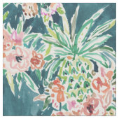 Tissu PARTIE Boho tropical luxuriant d'ANANAS floral (Fermer)
