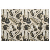 Tissu Partition et instruments Black/Gold ID481 (Fat Quarter)