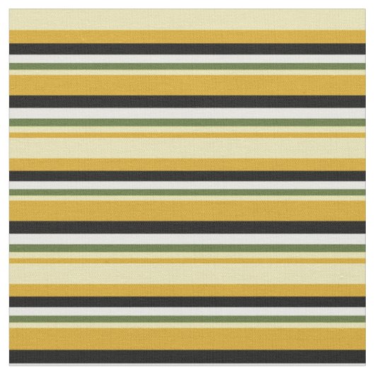 Tissu Parure d'or, Tan, Vert foncé, Blanc & Noir (Fermer)
