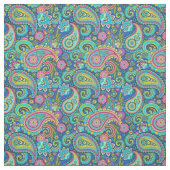Tissu - Pasley Vert et Bleu (Échantillon)