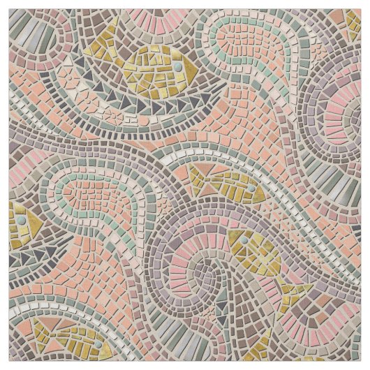 Tissu pastel de poisson en mosaïque (Échantillon)