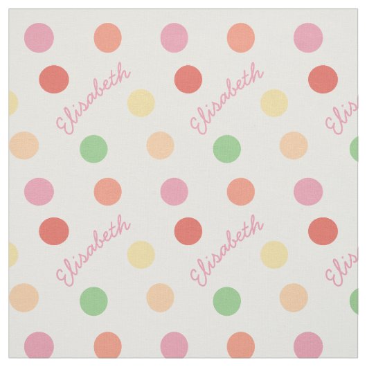 Tissu Pastel nommé fait sur commande de point de polka (Échantillon)