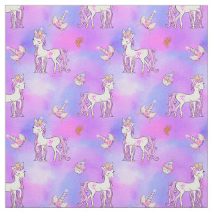 Tissu Pastel Rainbow et Pretty Unicornes