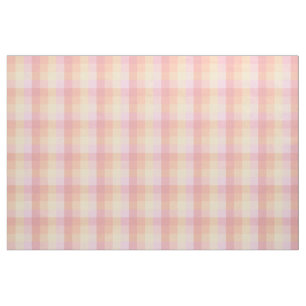 Tissu Pastel Spring Check in Pink Yellows and Orange