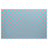 Tissu Pastel Turquoise Bleu Vert Et Rose Checker (Fat Quarter)