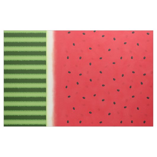 Tissu Pastèque avec écorce et peau (Fat Quarter)