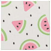 Tissu Pastèque rose, Graines de pastèque, Motif d'été (Fermer)