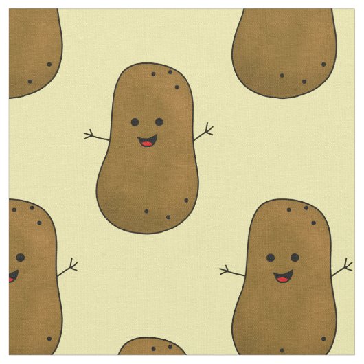Tissu Patate Douce Heureuse (Fermer)
