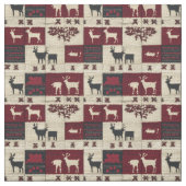 Tissu Patchwork croisé rustique | Folk Holiday Motif (Échantillon)