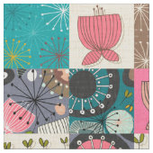 Tissu patchwork de fleurs (Fermer)