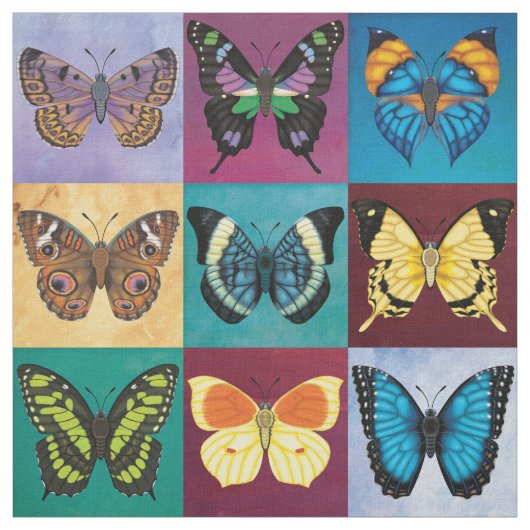 Tissu Patchwork de papillon (Échantillon)